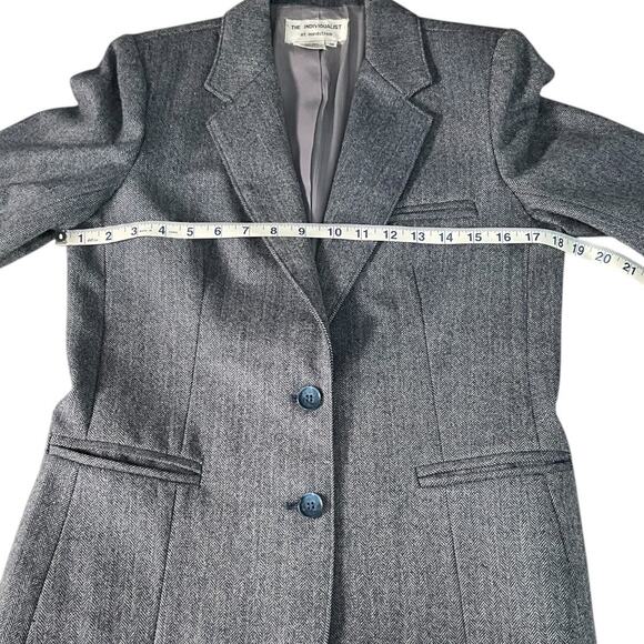 The Individualist at Nordstrom 100% Wool Size 10 Light Blue Blazer Work Wear - Picture 7 of 10